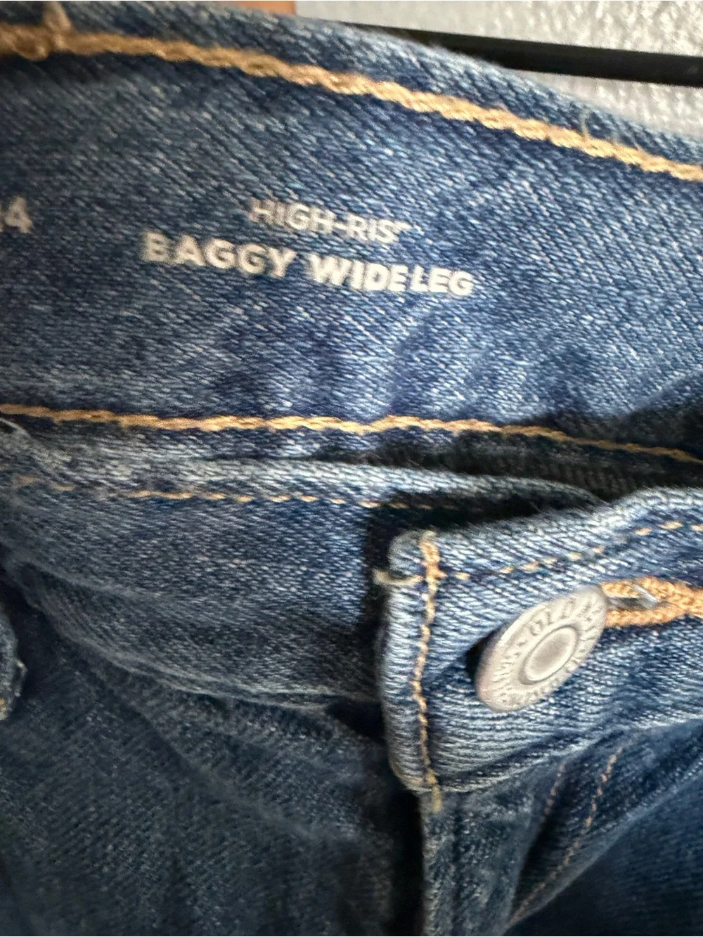 Old Navy Girl’s Blue Straight-Leg Jeans with Strawberry Embroidery